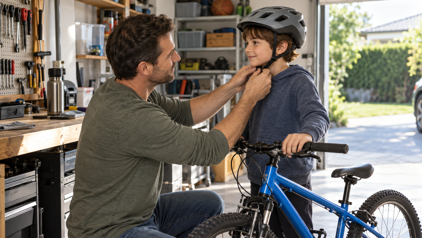 Casca de bicicletă a copilului: verificarea de două minute înainte de plecare