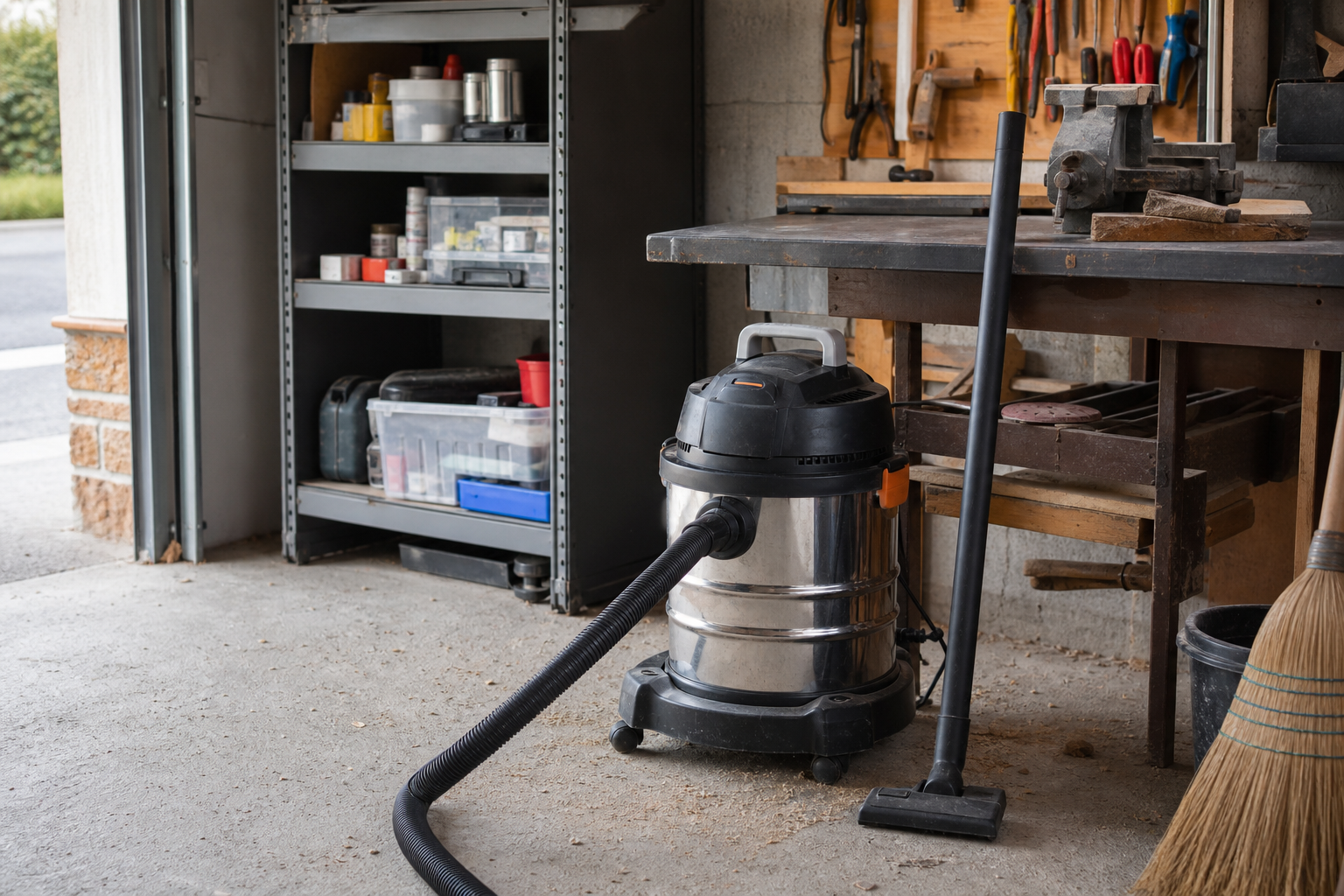 Cum alegi aspirator umed uscat pentru garaj ca să cureți praf, rumeguș și lichide